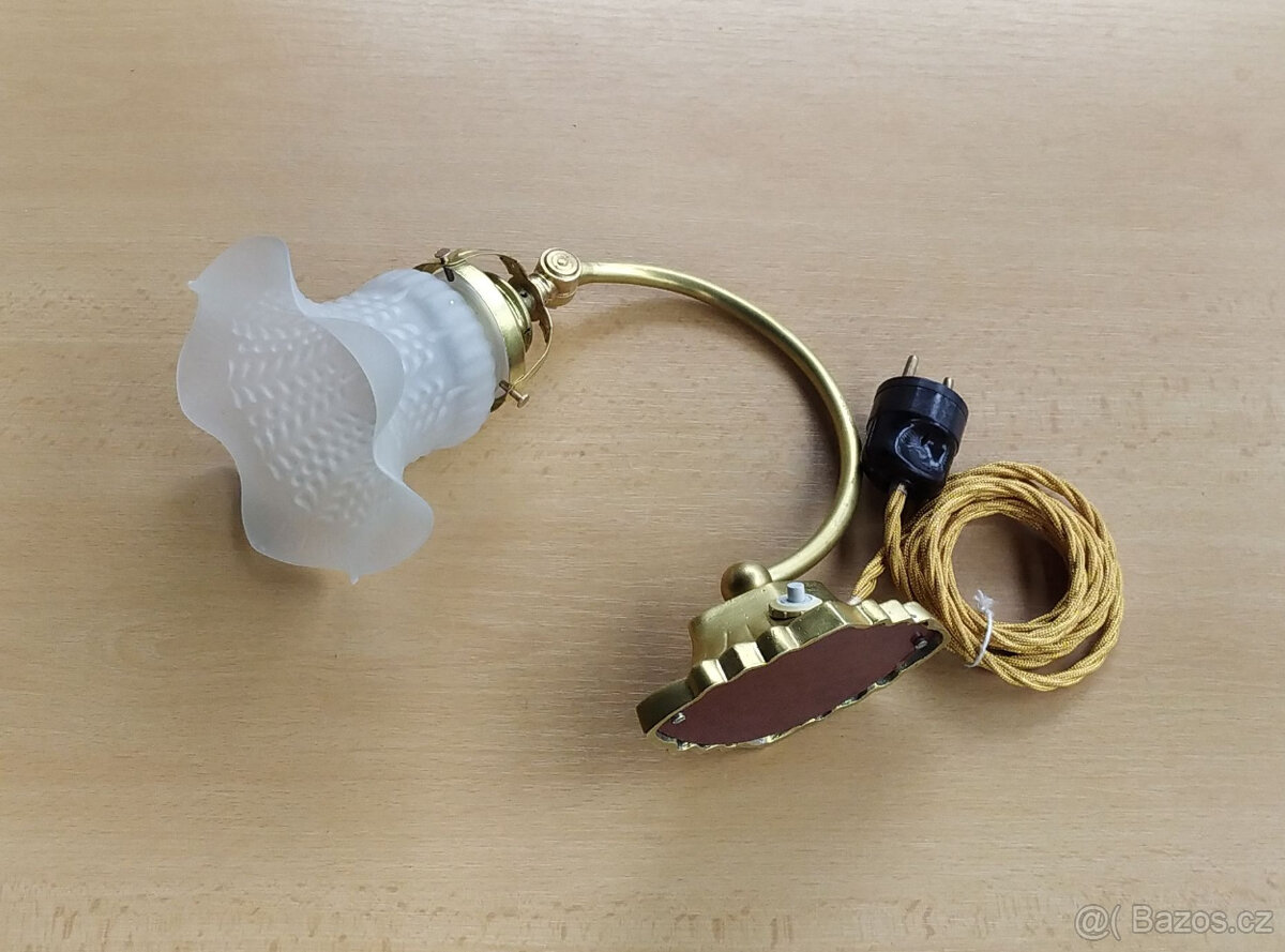 Stará stolní mosazná lampička - 2