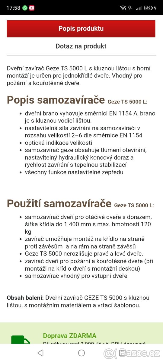 Zavirac Geze TS 5000 - 2