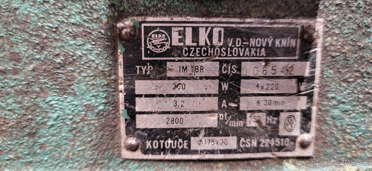 Retro bruska Elko JM 1BR - funkční - 2