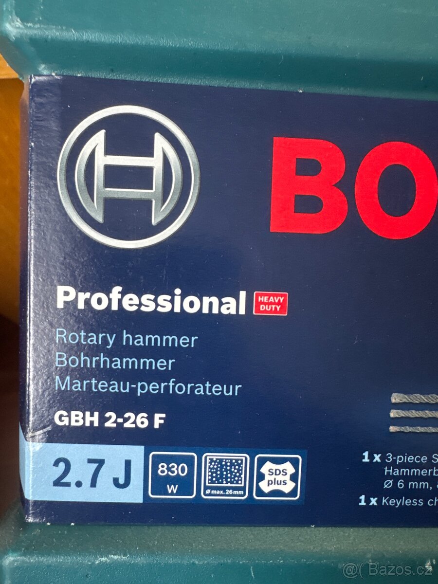 Kladivo Bosch GBH 2-26f - 2.7J Nové - 2