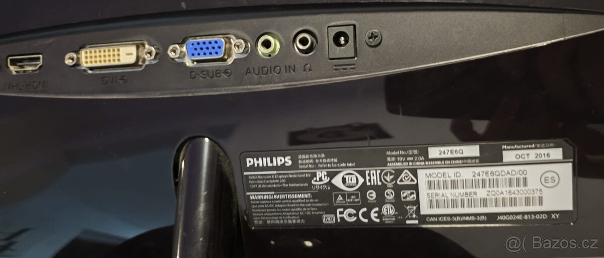 Monitor Philips 24" (243V7QDAD) - 2