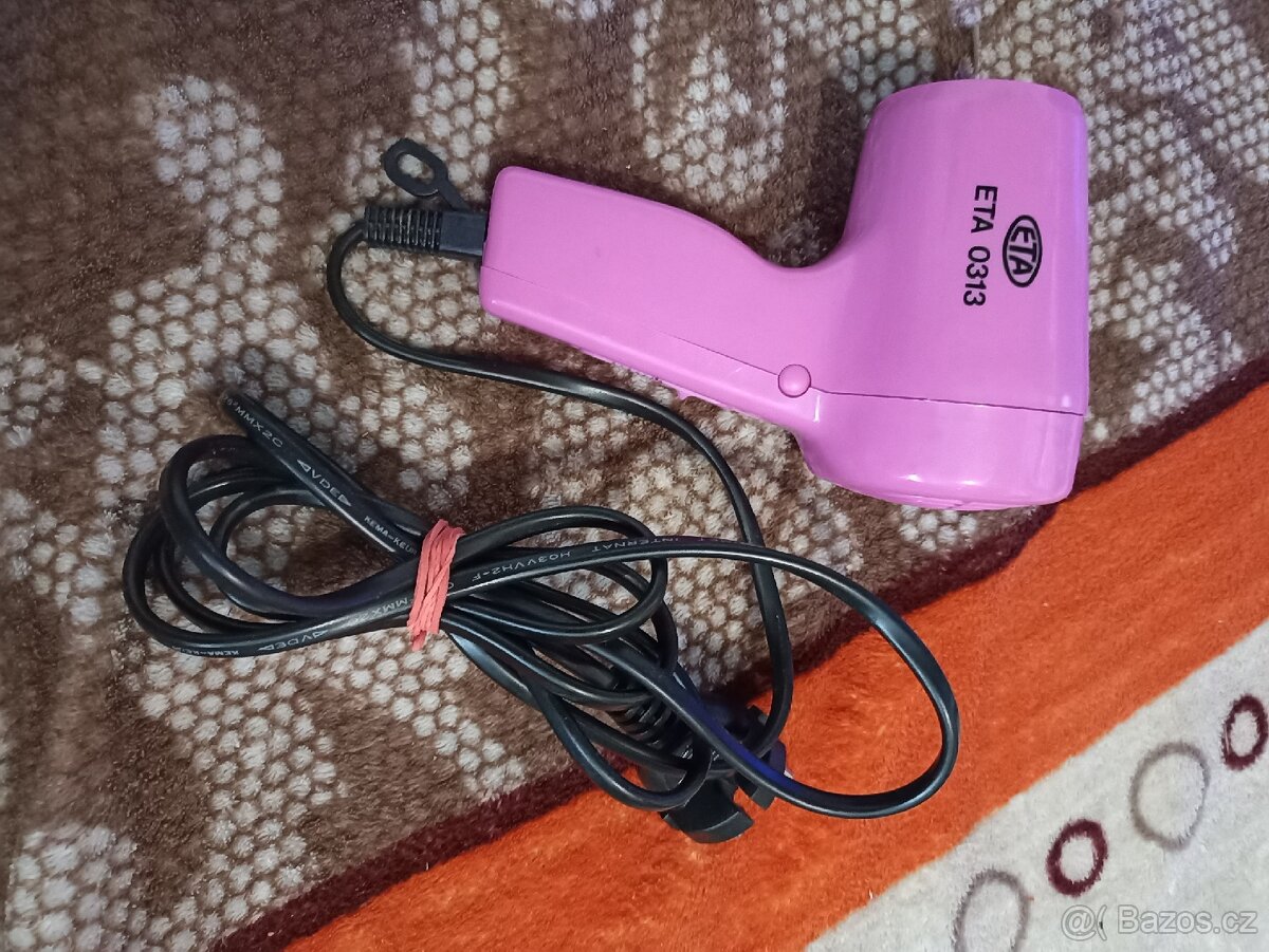 Retro feny na vlasy bílí a fialový - 2