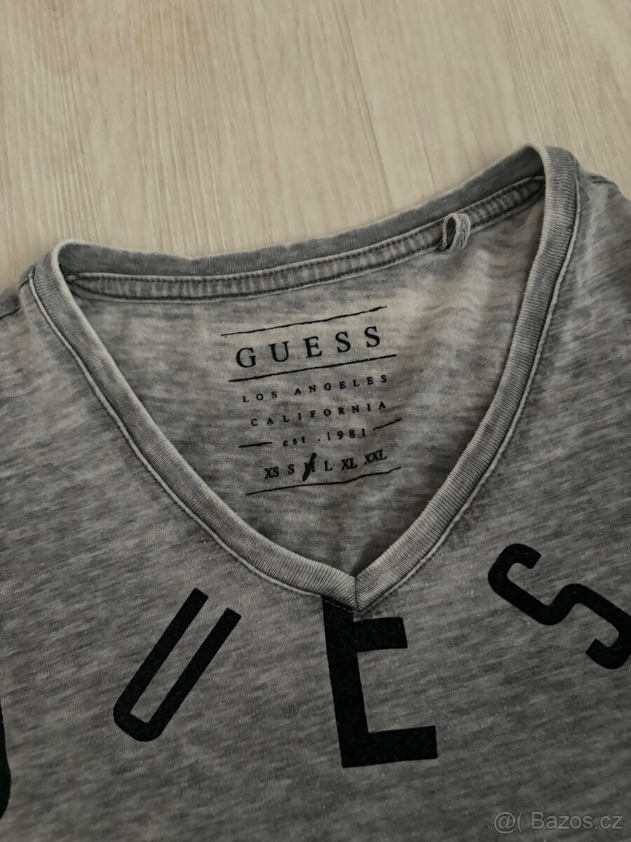 Pánské tričko šedé, Guess, vel.M - 2
