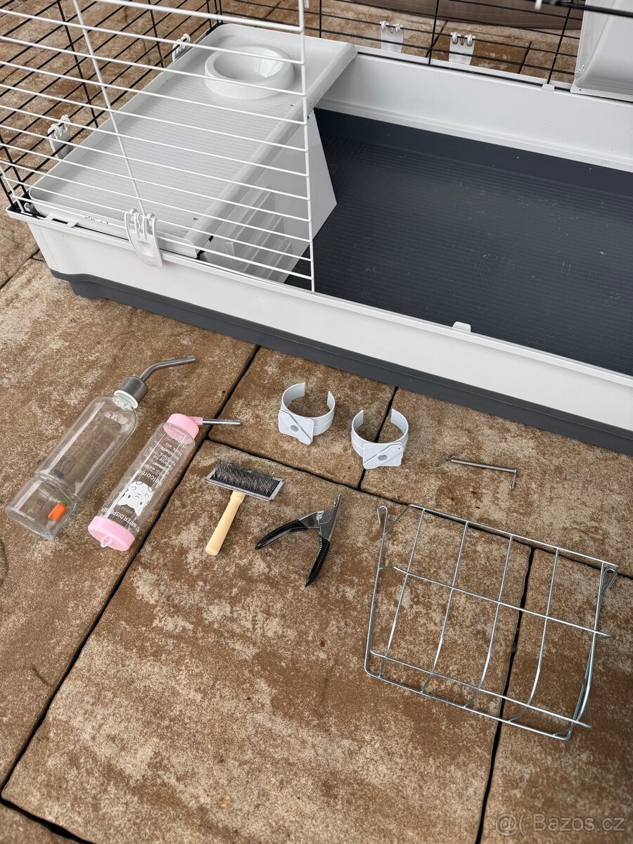 Velká vybavená klec + 2ks přepravka - 2