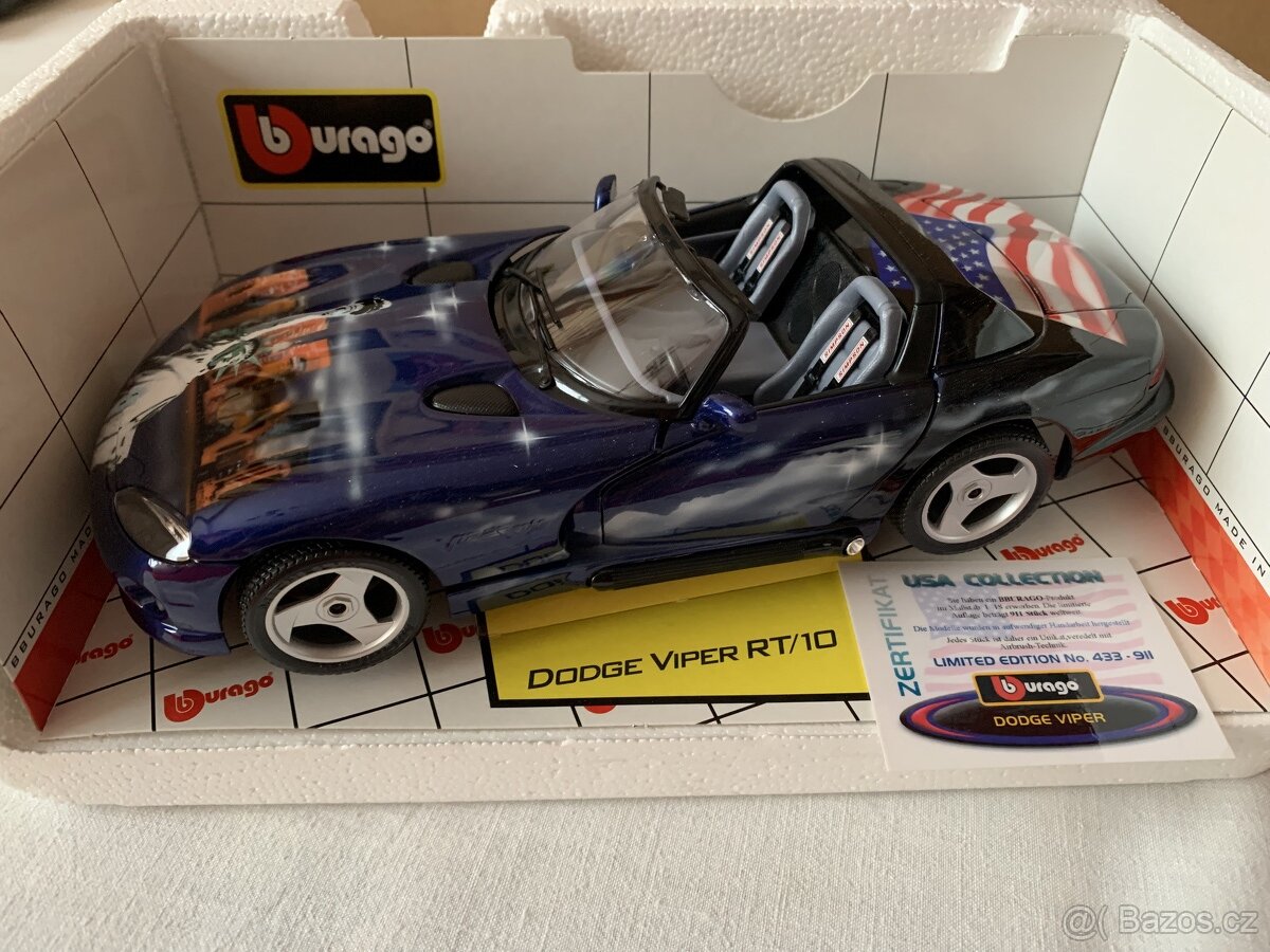 Model Bburago Dodge Viper RT/10 airbrush 1/18 - 2