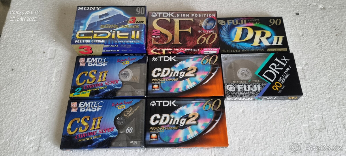 10x CHROM 1x NORMÁL-MC KAZETY AUDIOKAZETY SONY TDK BASF FUJI - 2