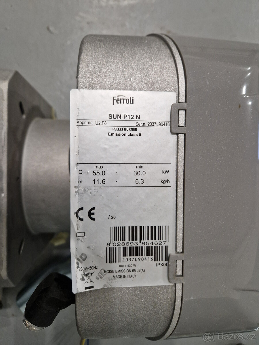 Hořák SUN P12 peletový, 30 - 55 kW Hořák SUN P12 peletový, - 2