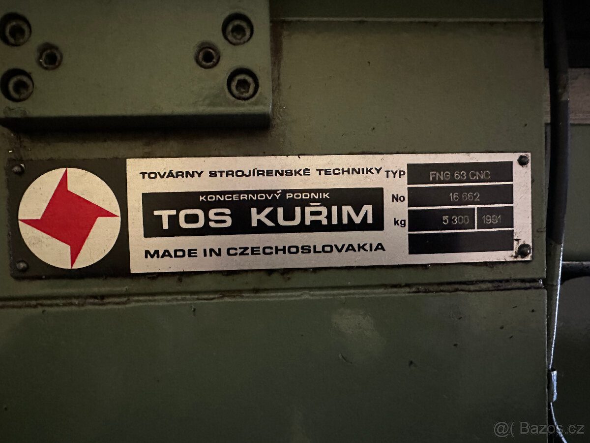 Frézka TOS CNC FNG 63, r.v. 1991 - 2