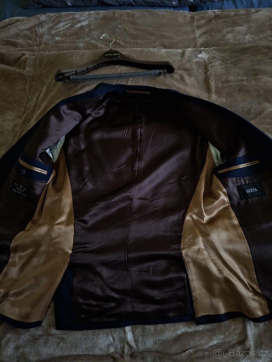 Oblek tmavě modrý - Sako 50 + kalhoty 46 - 2