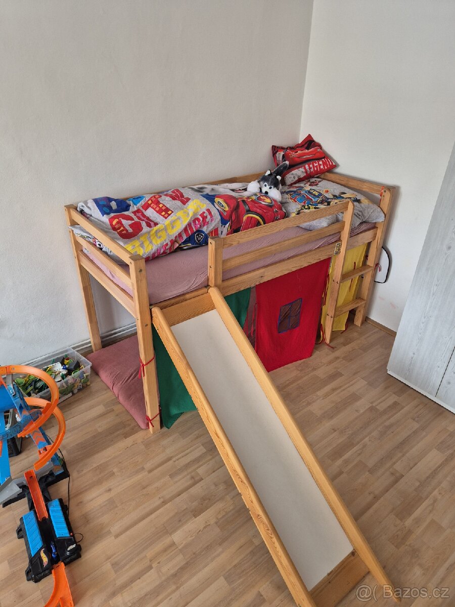 Dětská patrová postel se skluzavkou - 2