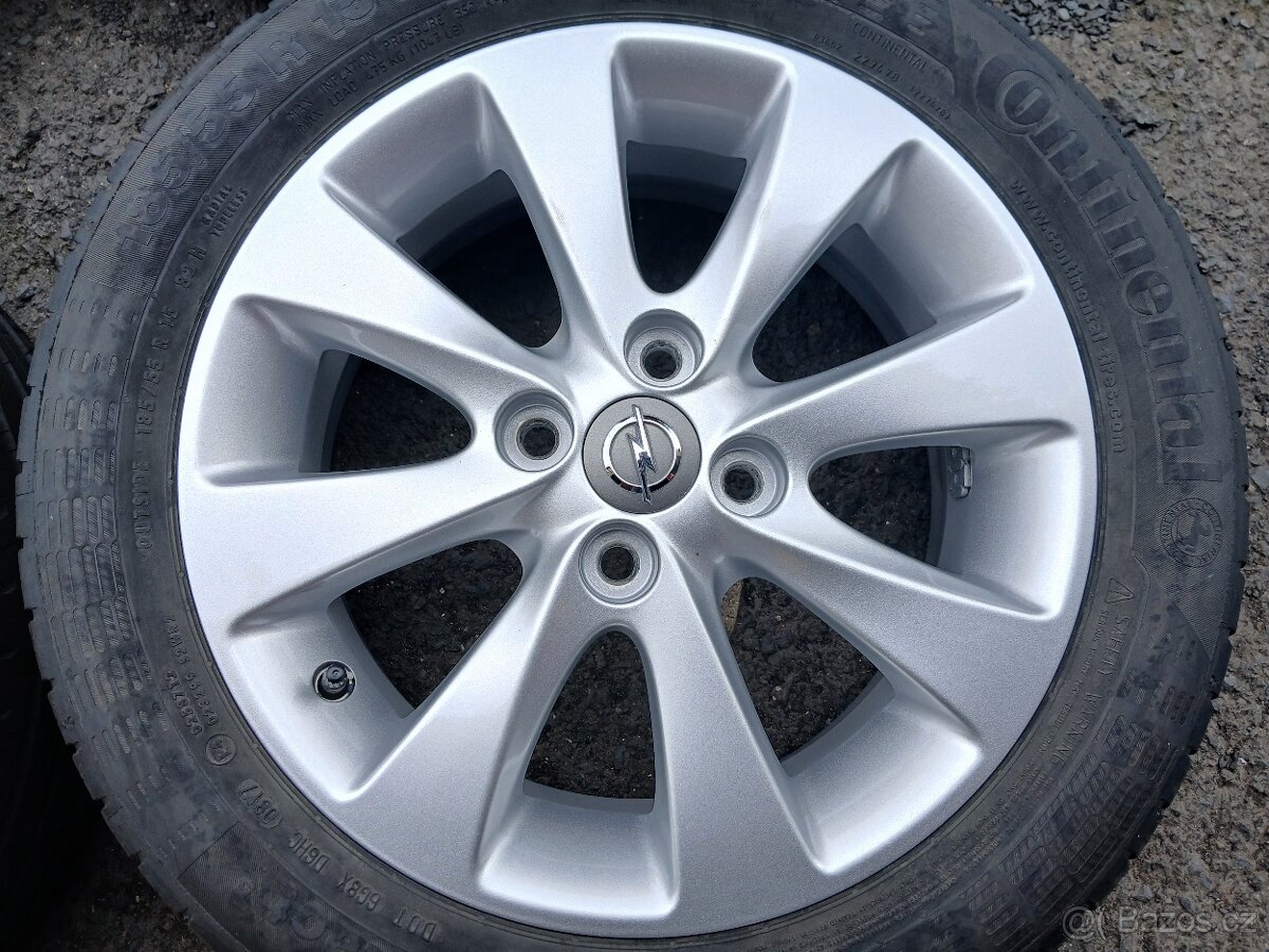 Prodám sadu Orig ALU kol Opel 185/55R15 letní - 2