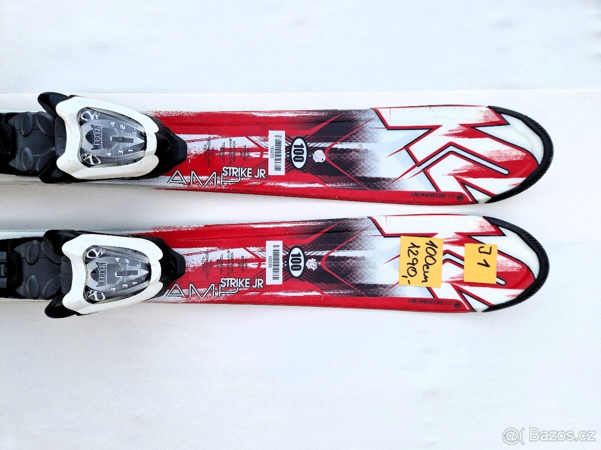 Dětské lyže K2 - 100 cm s vázáním do 45 kg - 2