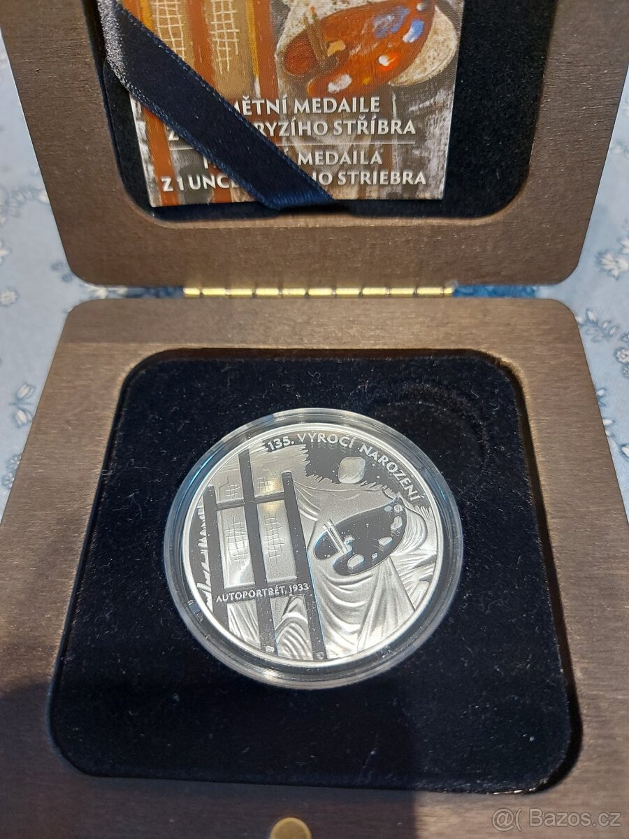 stříbrné mince zberatelská minca Josef Čapek - 2