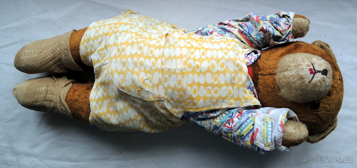 Stará hračka - medvěd 50. léta - 2