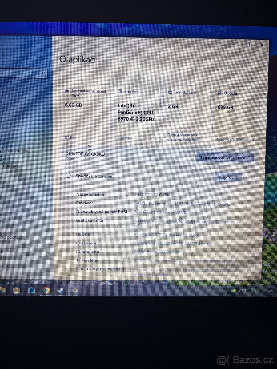 Prodám notebook lenovo g780 - 2