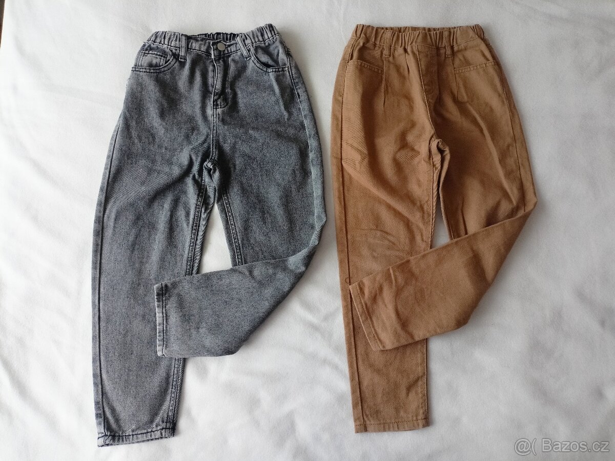 2x dětské džíny, vel.128/134 (8-9 let) - 2