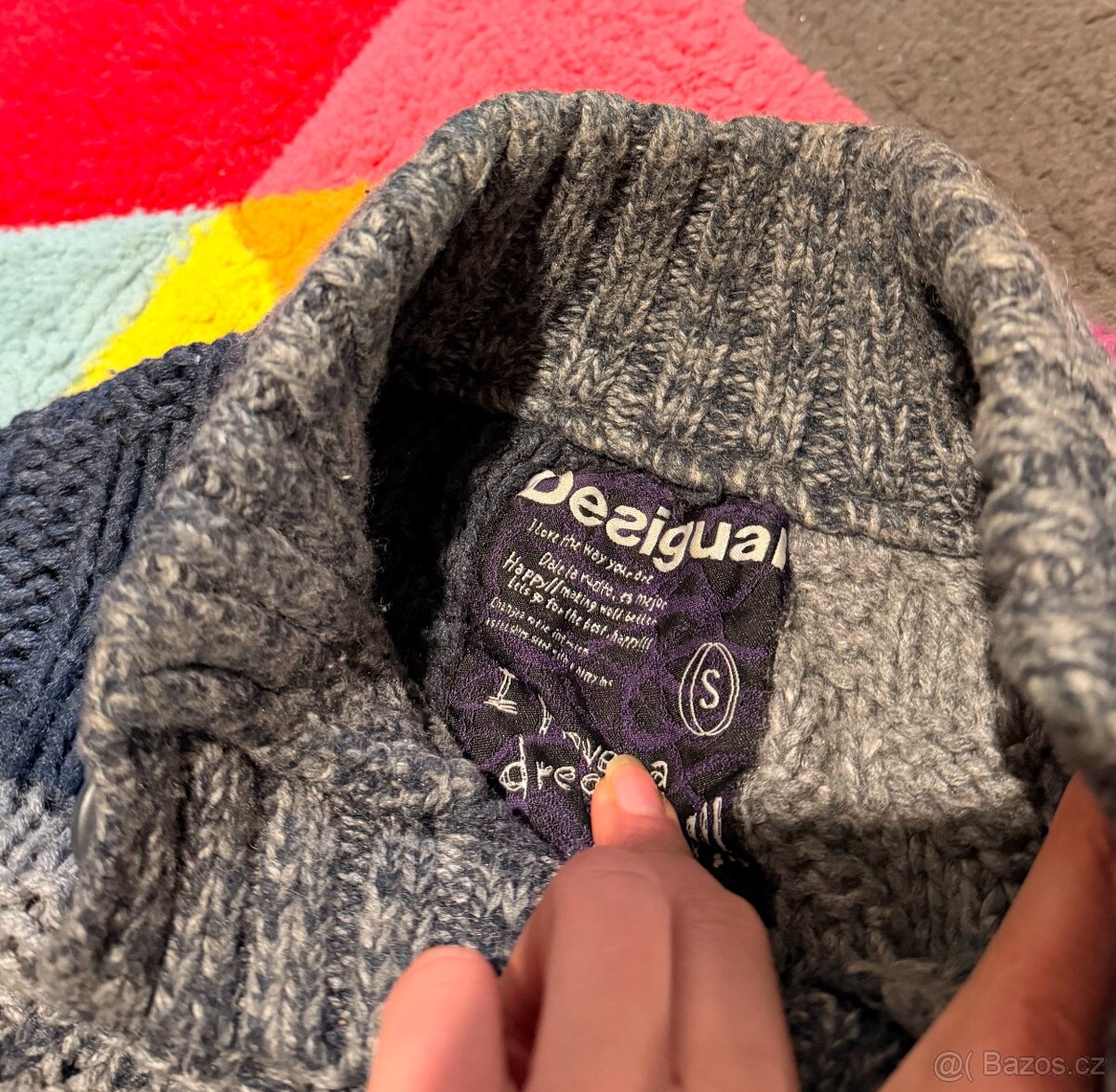 DESIGUAL VLNĚNÝ PÁNSKÝ SVETR S(DLE MÍR M-L) - 2