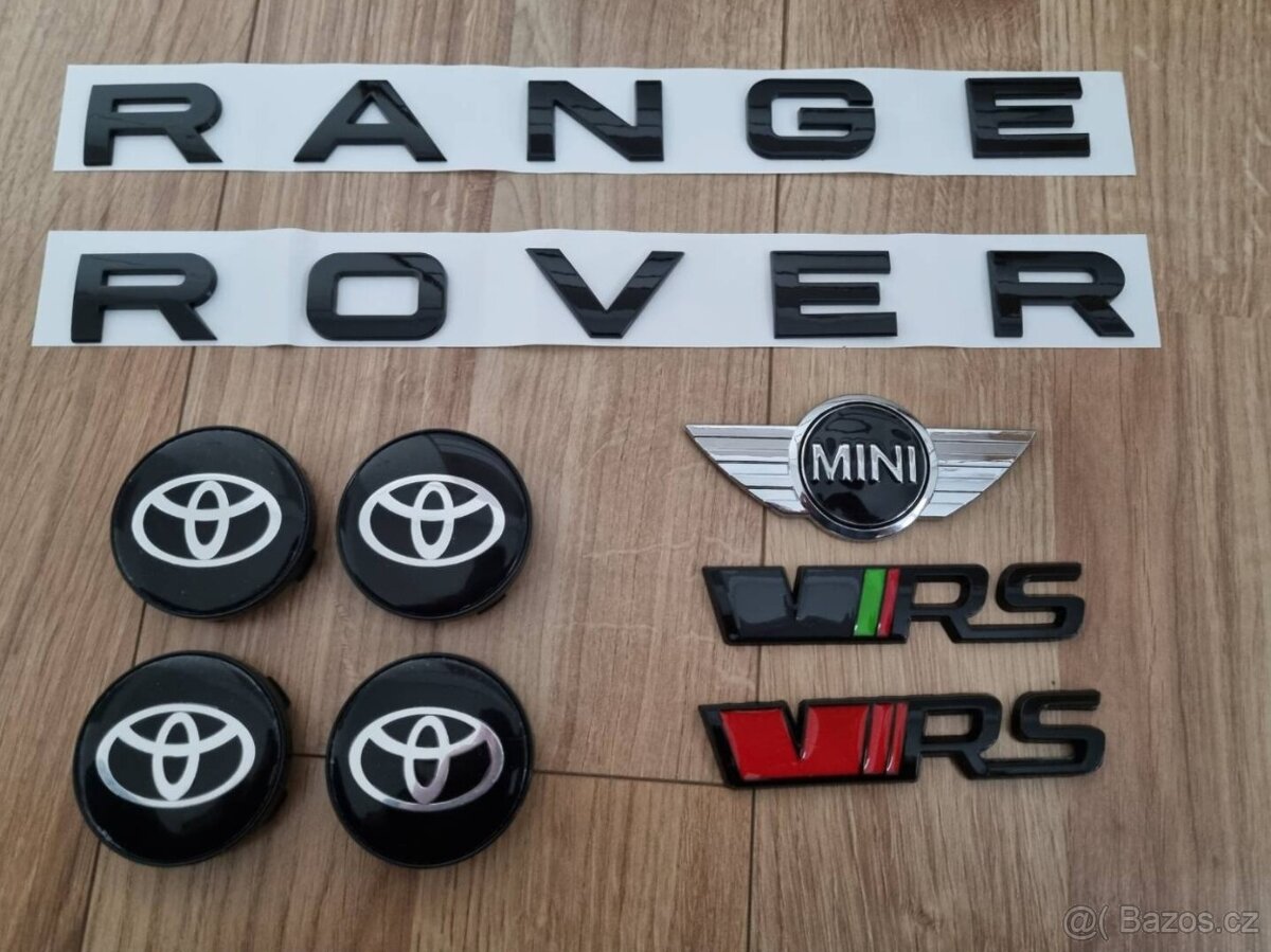 Napis RANGE ROVER, SKODA VRS, MINI COOPER - 2