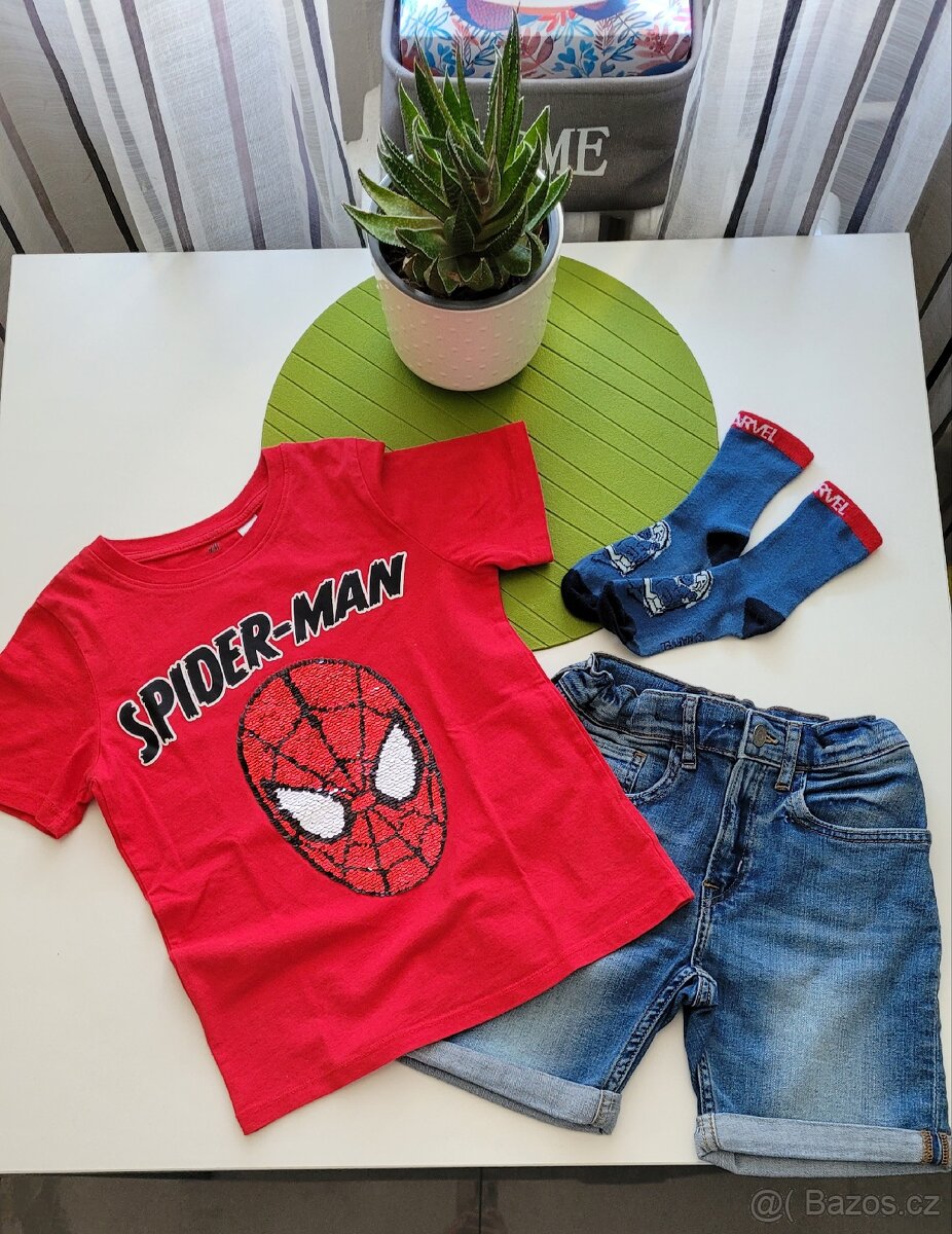 H&M komplet Spiderman vel.122-128 - 2