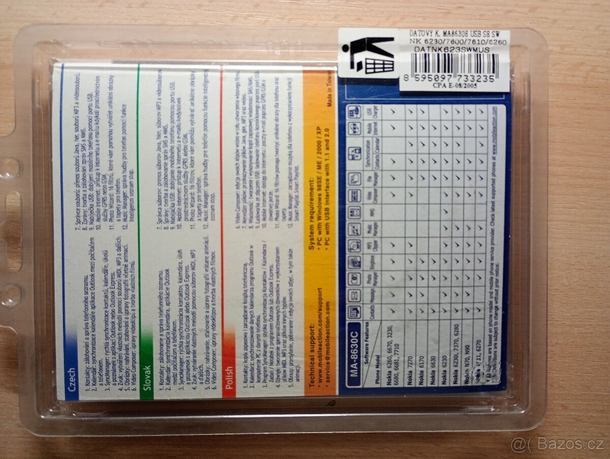 Prodám datový kabel NOKIA USB MA-8630C - 2