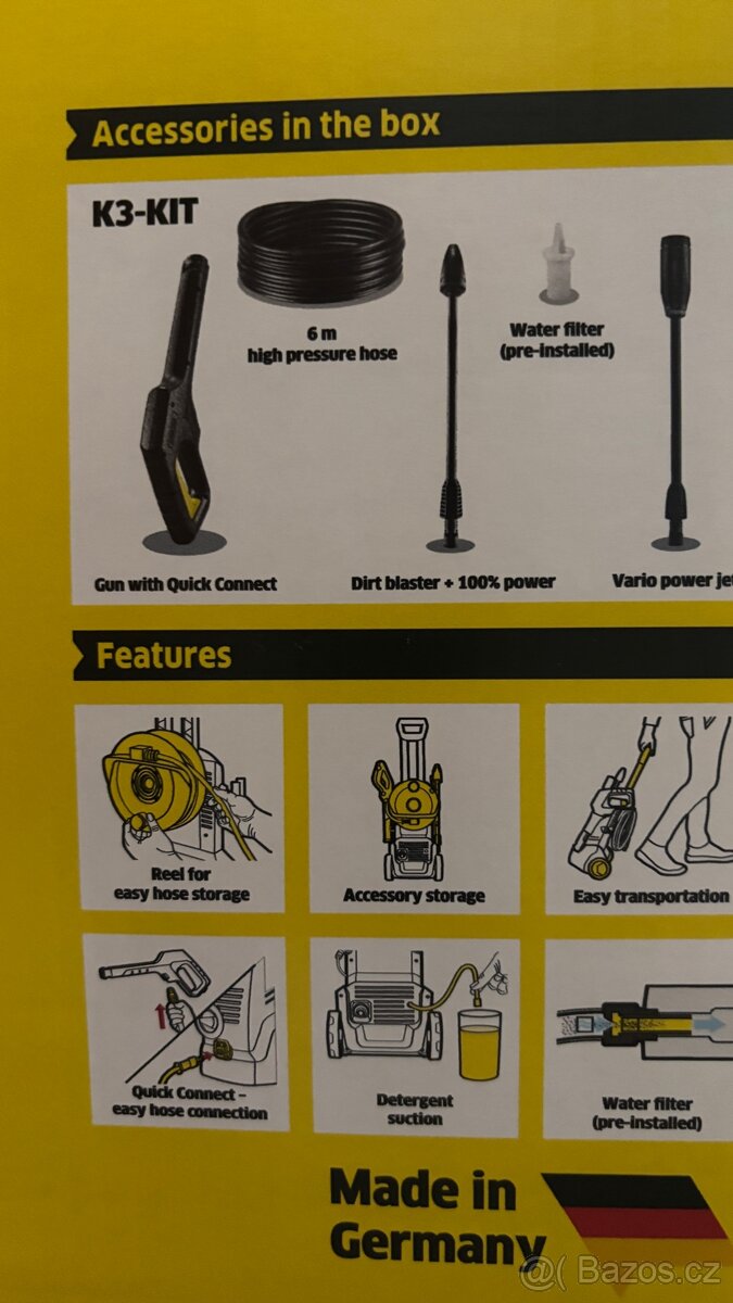 Nová wap Karcher K3 + příslušenství - 2