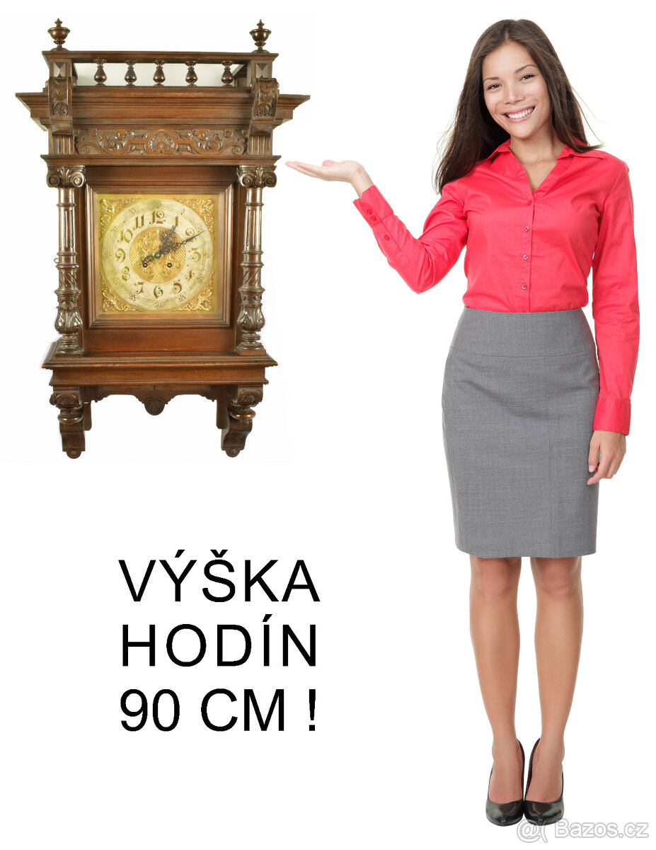 Starožitné hodiny rok 1890 , obdobie Gründerzeit - 2