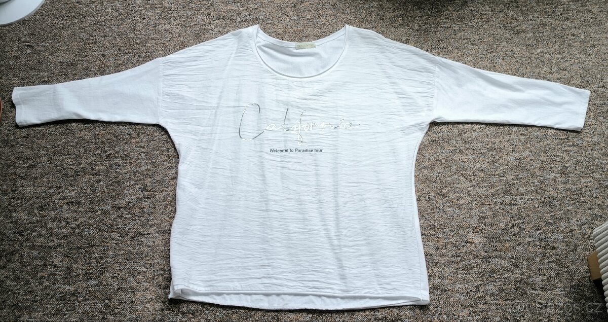 Dámské bílé triko s dlouhým rukávem - 2