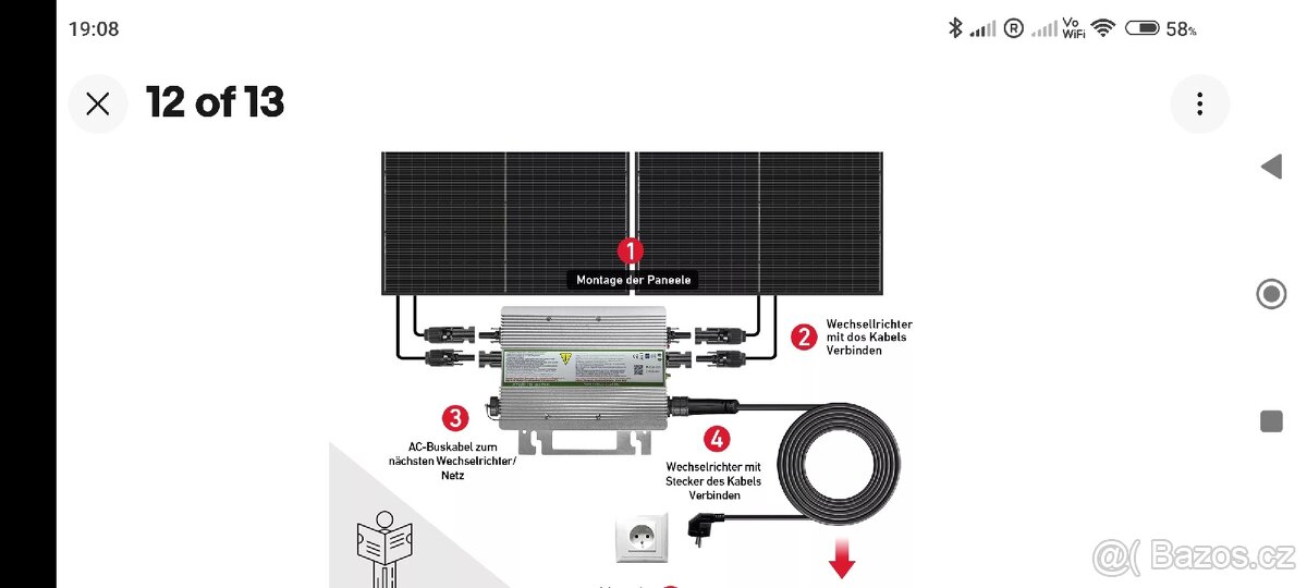 Balkonový fotovoltaický set,800W - 2