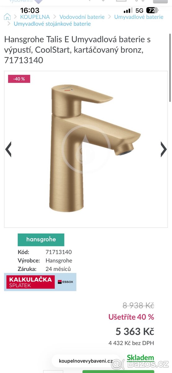 Vodovodní baterie Hansgrohe - 2