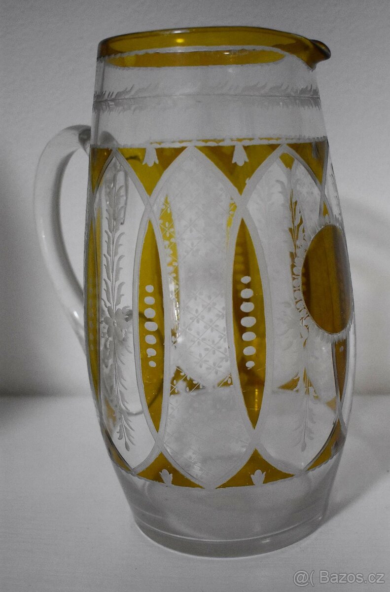 Skleněný džbán Biedermeier - 2