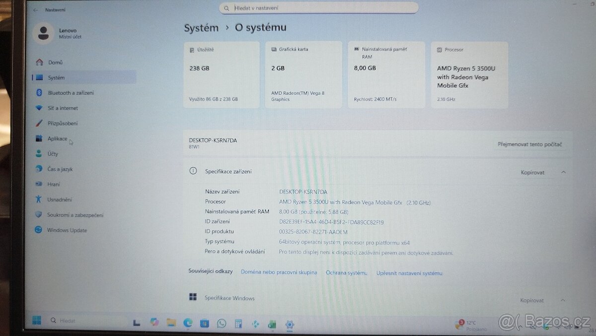 Lenovo Ideapad 3 ADA05 - 2