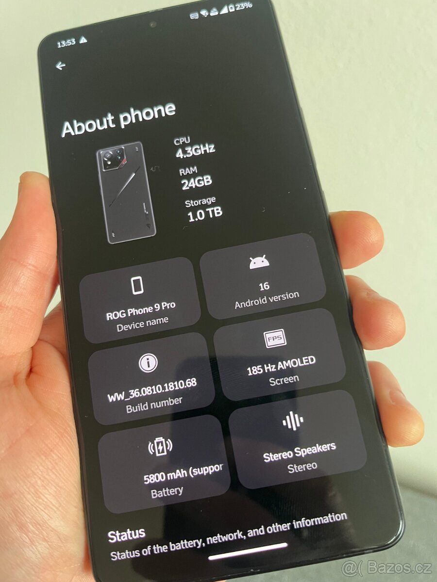 ROG Phone 9 PRO 24GB RAM / 1TB Storage s příslušenstvím - 2