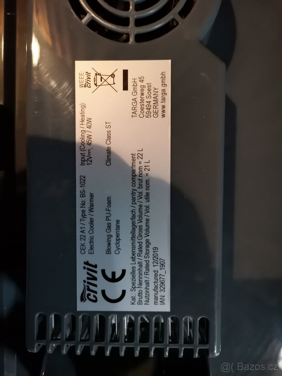 CRIVIT Elektrický chladící box, 21 l - 2