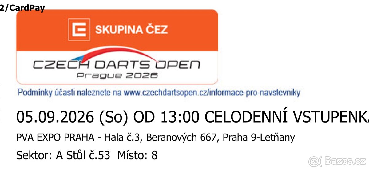 CZECH DARTS OPEN sobota - 2