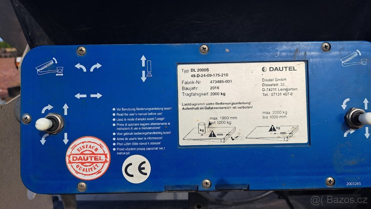 Prodám hydraulické čelo Dautel DL 2000S - 2