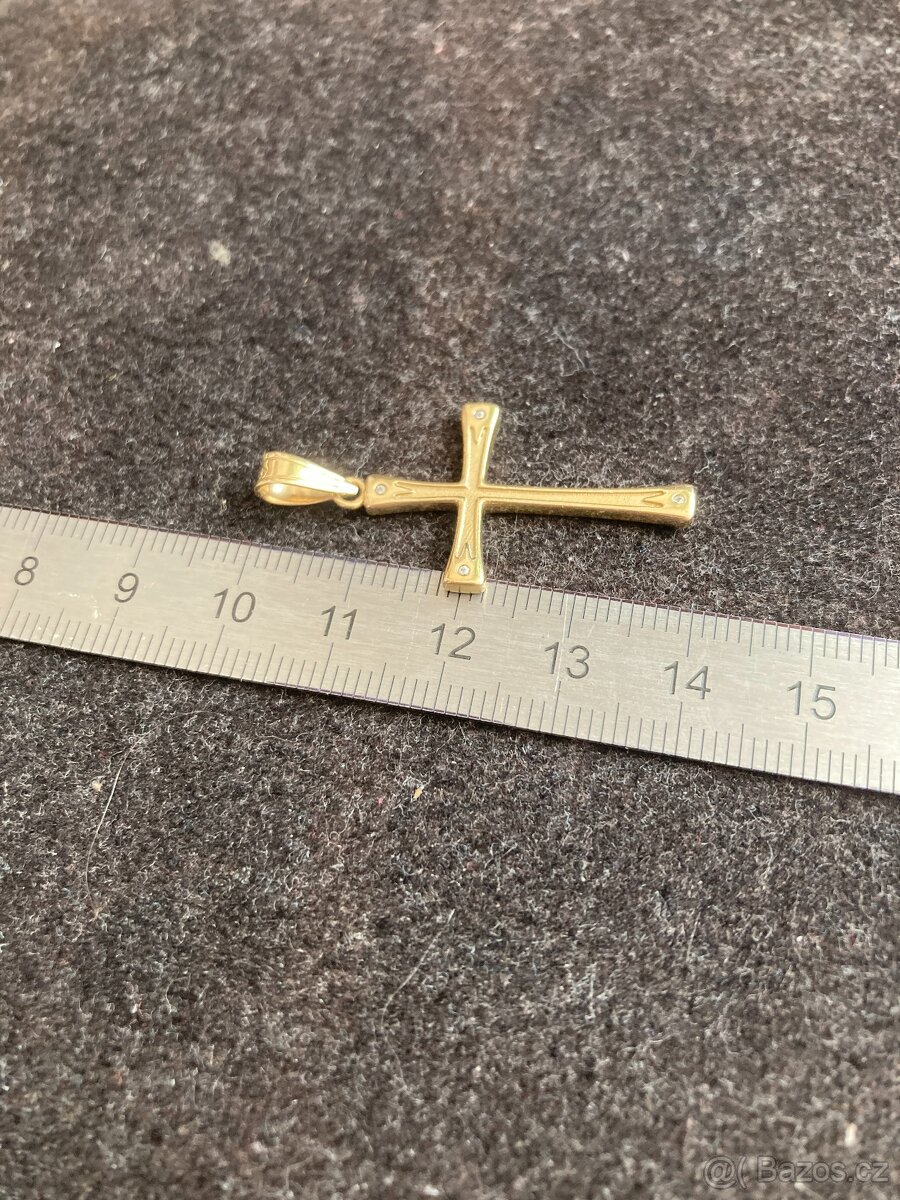 Řetízek plný+Přívěsek Žluté zlato 585/1000 14k - 2