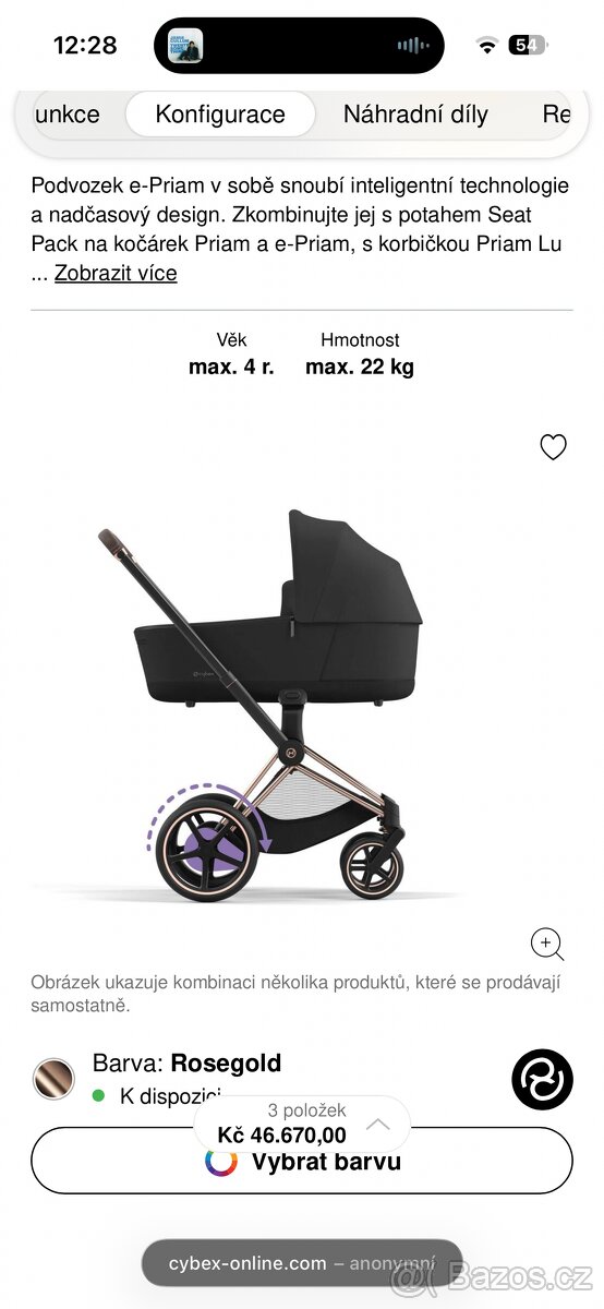 Prodam nadherny elektro kocarek Cybex - 2