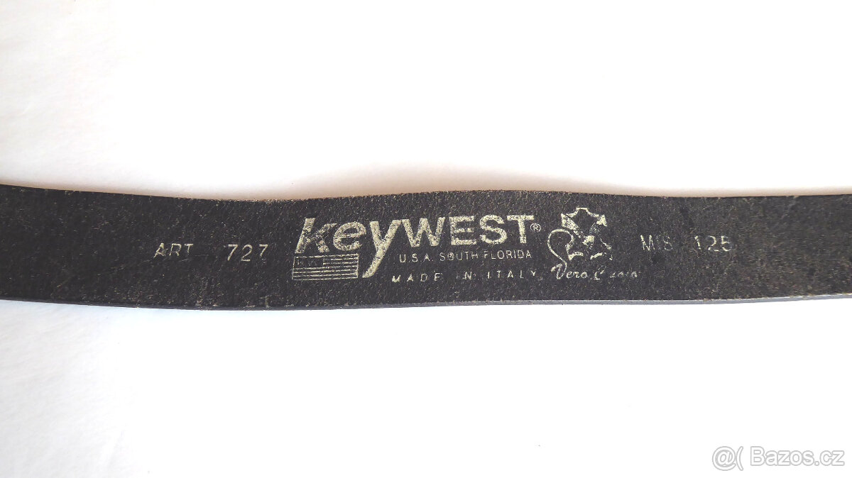 B316_ Kožený pásek, značkový, 100 cm, nový - 2