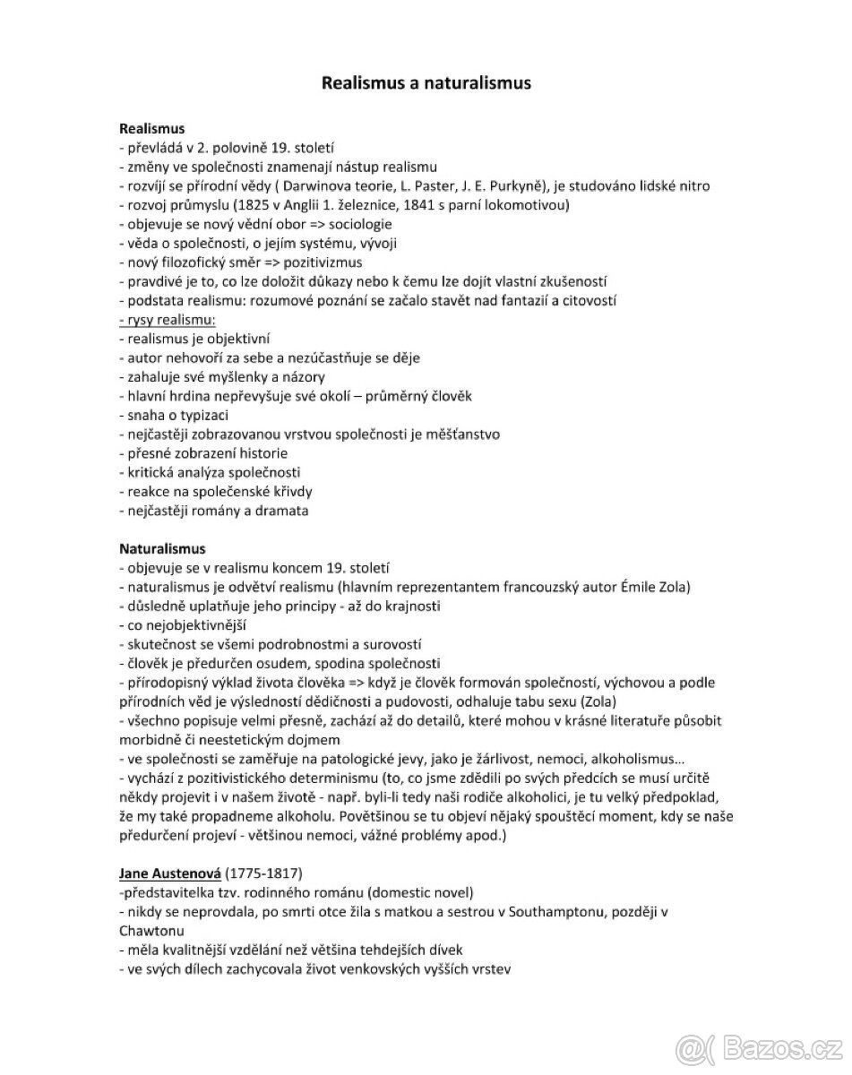 Maturitní otázky - čeština - 2