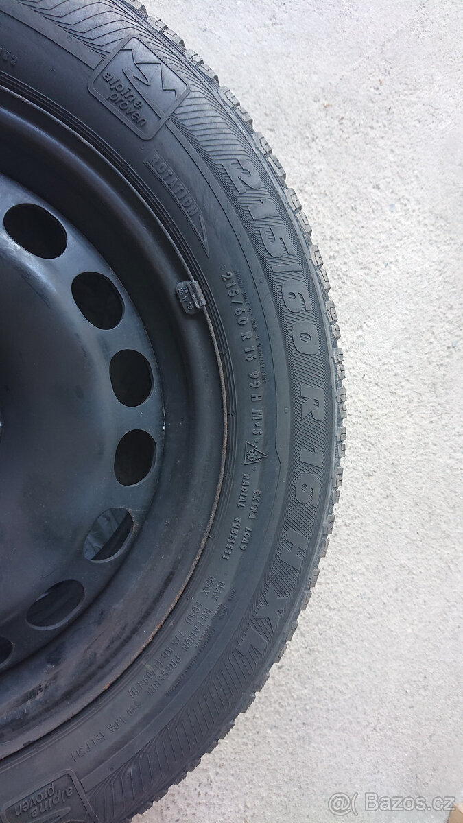 Zimni pneu 215/60 R16 (Skoda Yeti 5x112). - 2