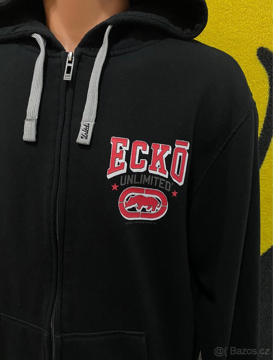 Černá mikina na zip Ecko Unltd. - 2