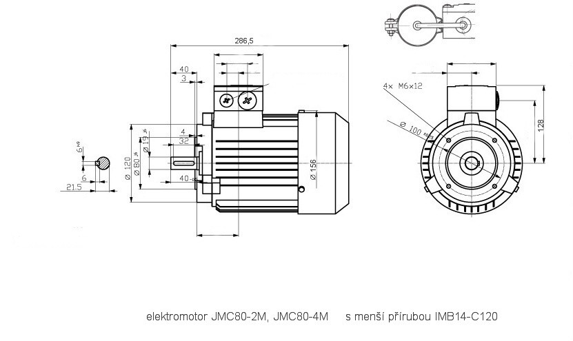 Elektromotor 1,1 kW, 2880 ot/min. - 2