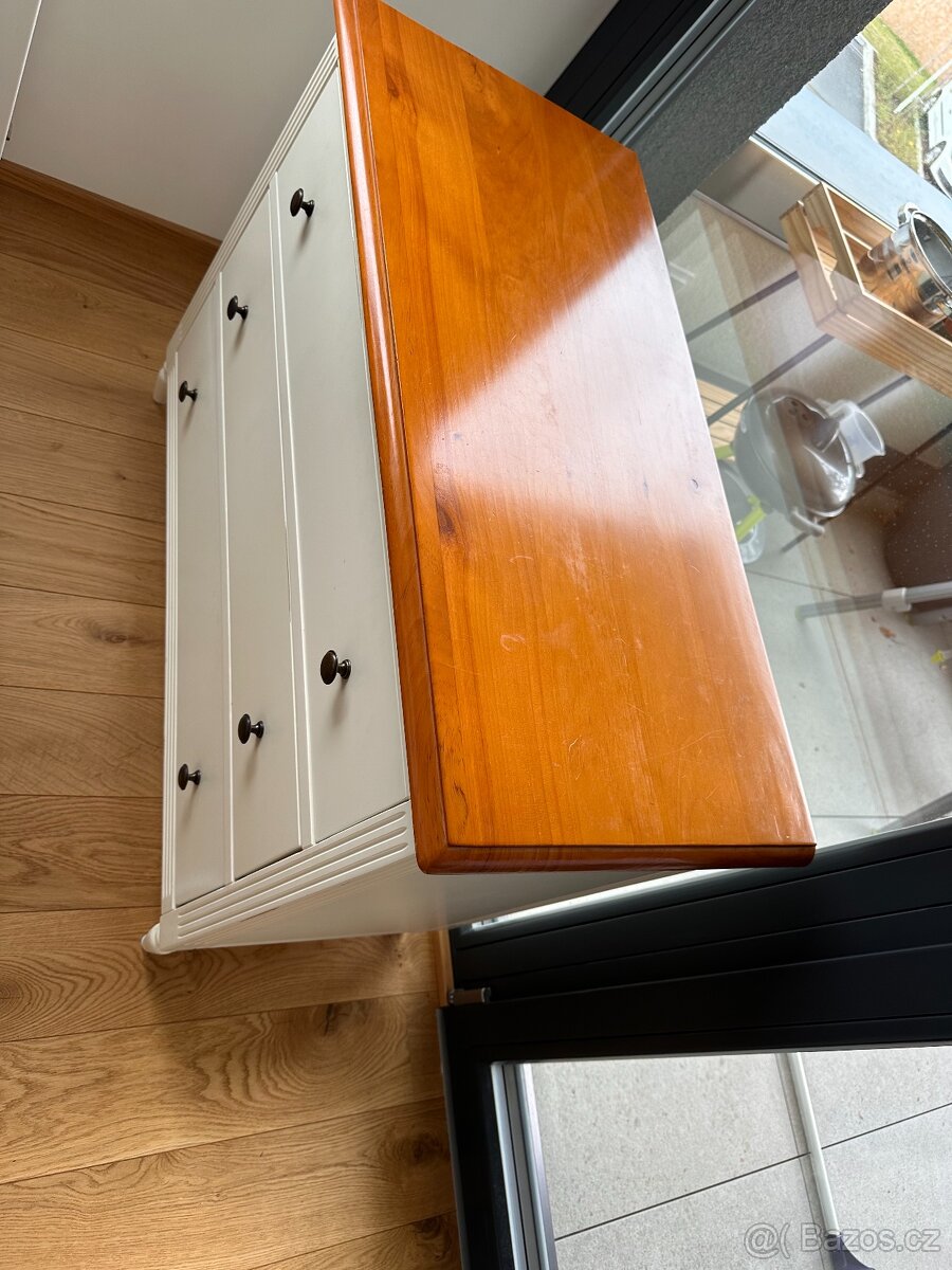 2x Bílá komoda z masivu SOB nábytek Swedish Blond - 2