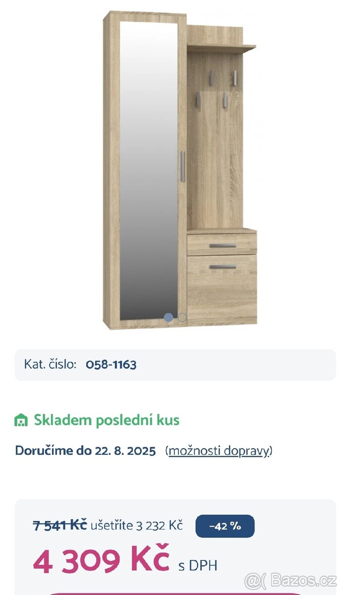 Prodam předsíňová stěna, botník nove - 2