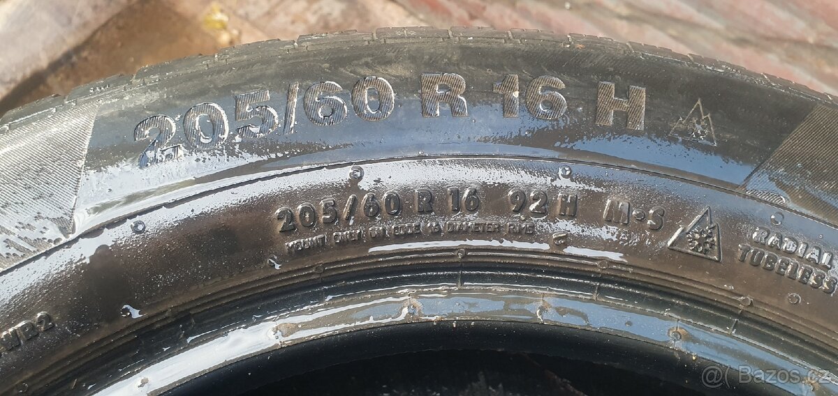 205/60 R16 - Sada ZIMNÍCH PNEU. Continental. Brno - 2