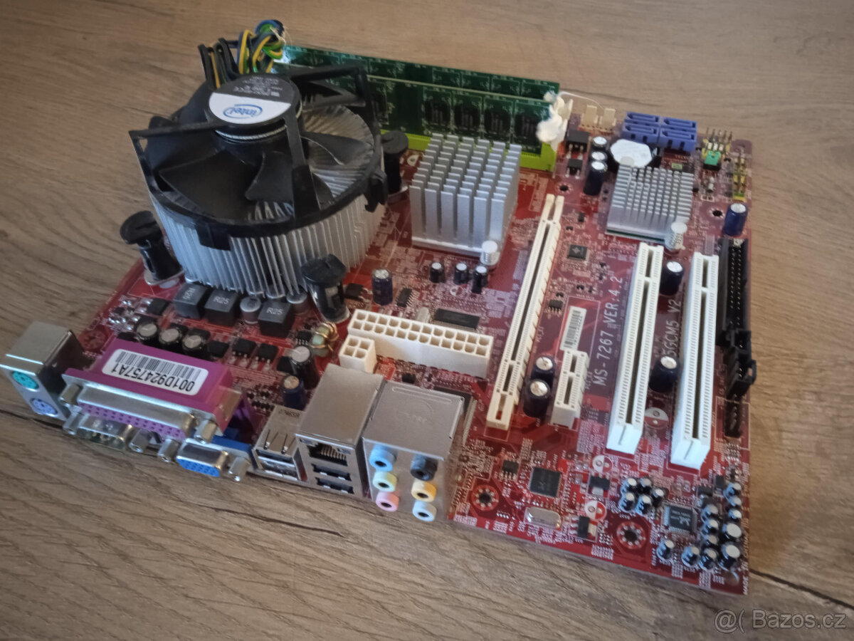 Základní deska + RAM + CPU + chladič - 2