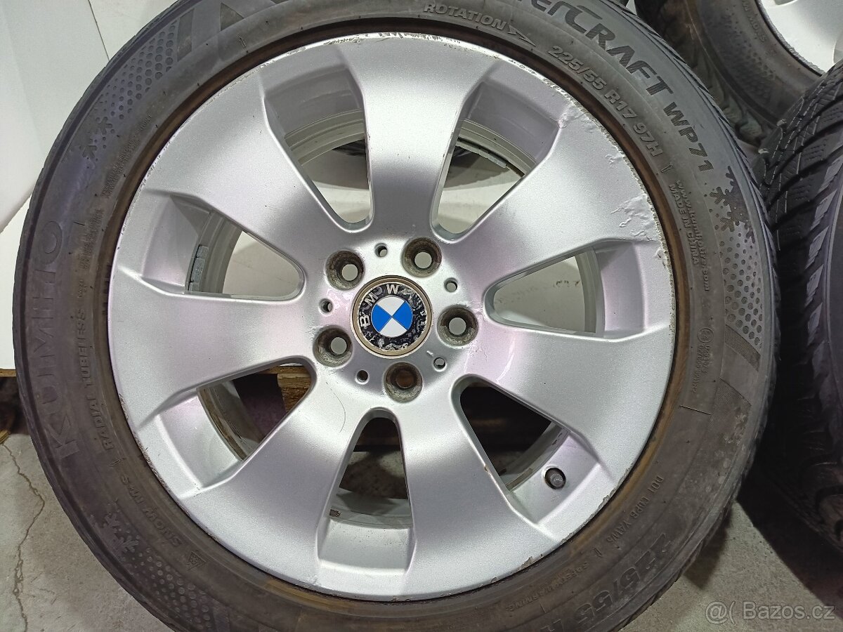 Zimní alu kola BMW 5x120 R17 pneu 225/55/17 Kumho - 2