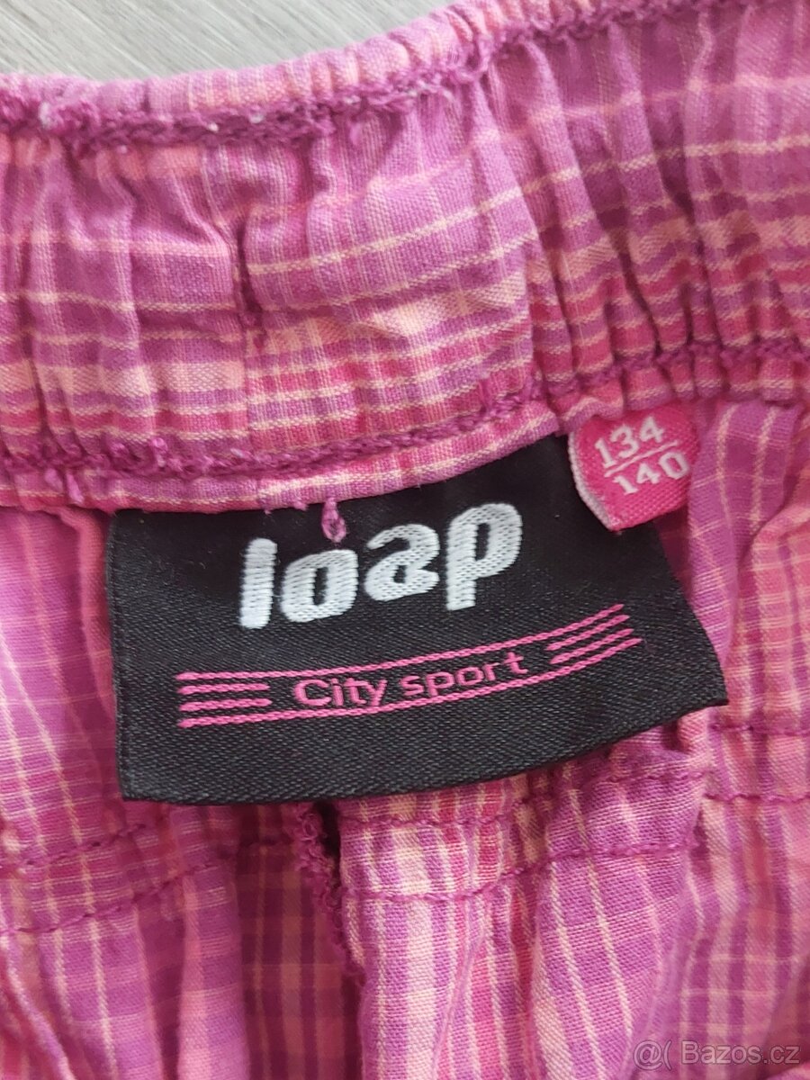 letní plátěné kalhoty 134/140 - 2