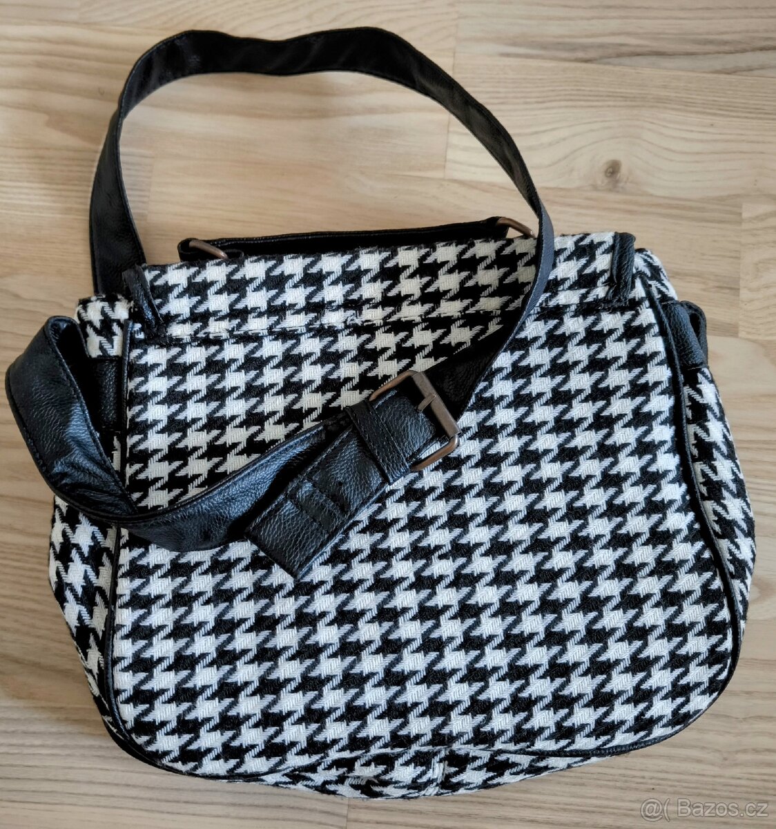 Kabelka se vzorem kohoutí stopa - houndstooth - 2