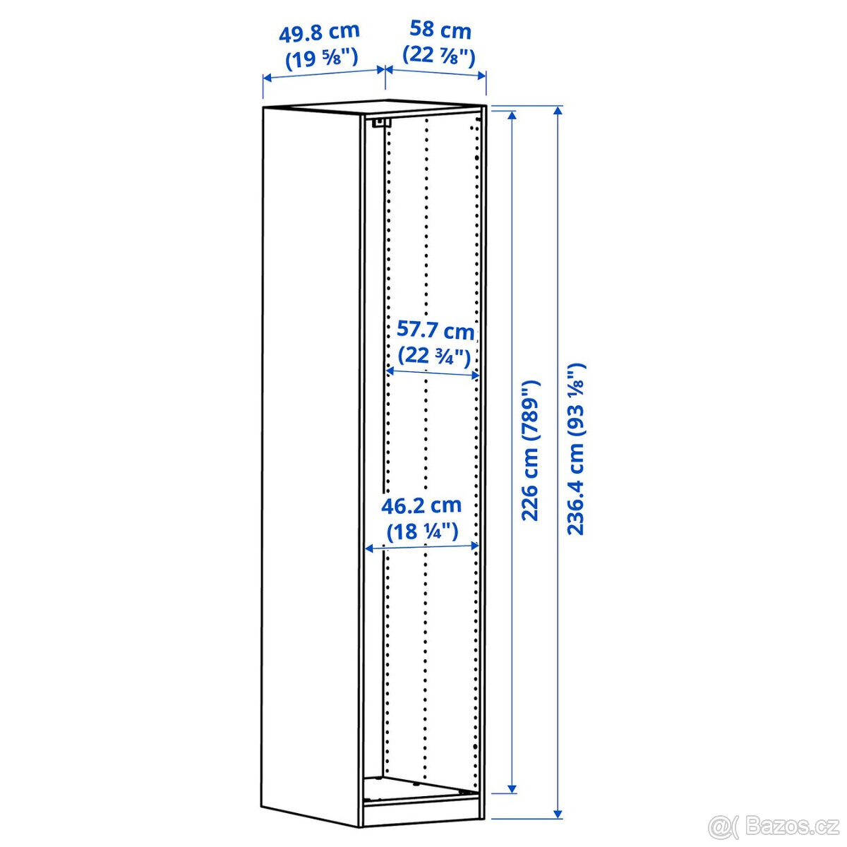 ikea pax 50x236x60cm - 2